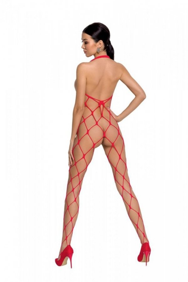 BS091 Bodystocking Czerwony