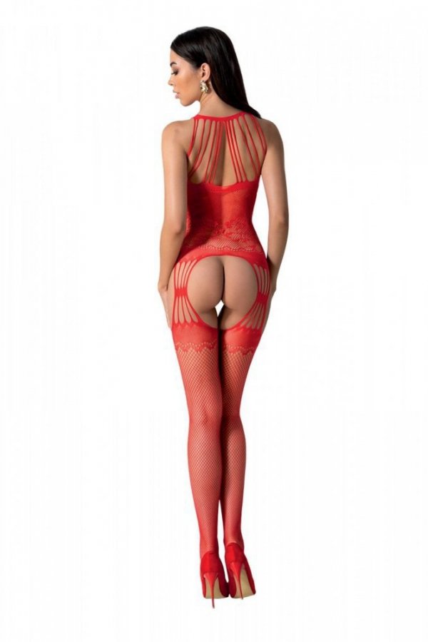 BS095 Bodystocking Czerwony