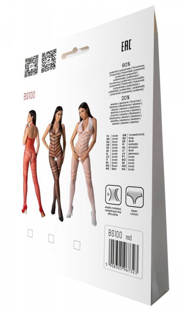 BS100 Bodystocking Czerwony