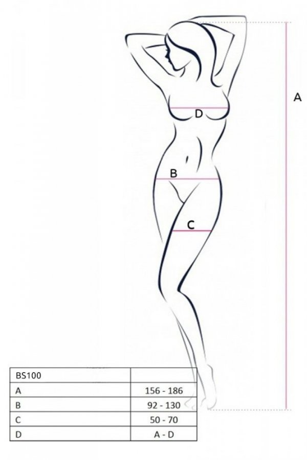 BS100 Bodystocking Czerwony