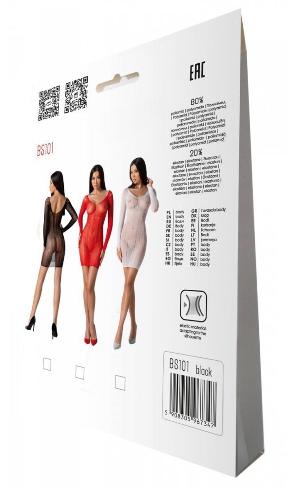 BS101 Bodystocking Czarny