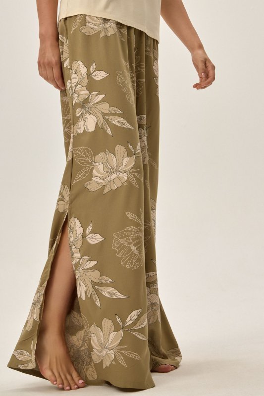 Piżama 41873 Fleur oliwkowa