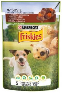 Friskies Dog Adult Jagnięcina i marchewka w sosie saszetka 100g