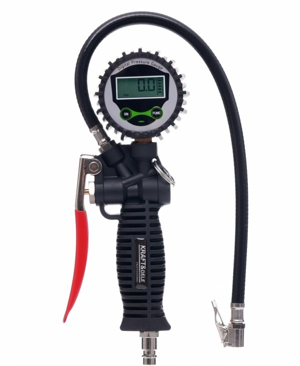 Pistolet do pompowania z manometrem LCD KD1366