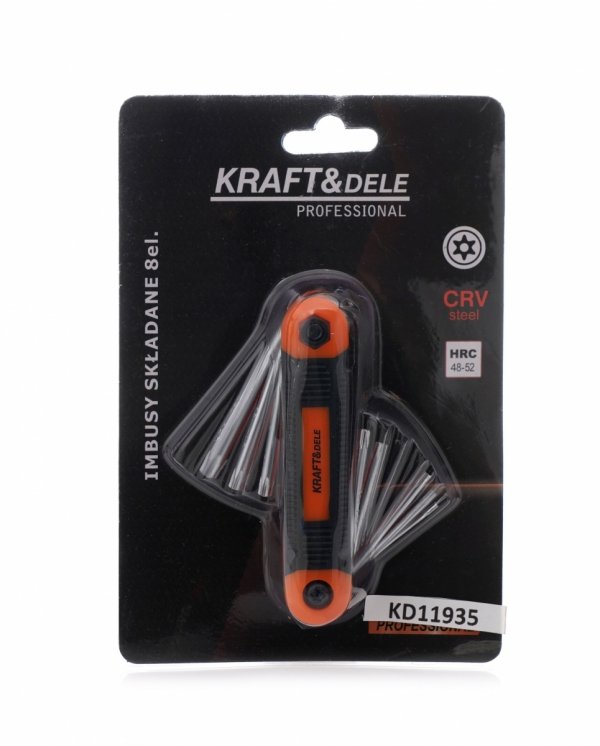 ZESTAW  IMBUSÓW SKŁADANYCH 8 EL. TORX KD11935