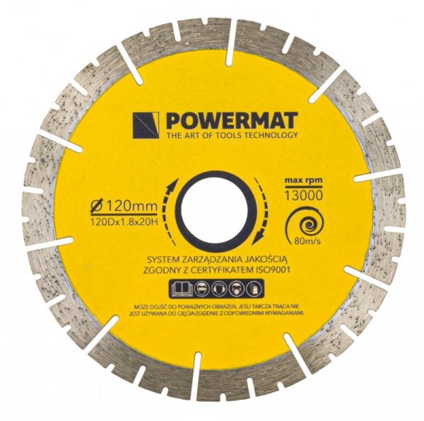 Tarcza diamentowa segmentowa 120mm PM-TDG-120M