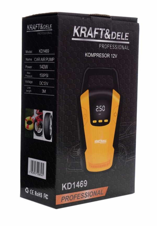 KOMPRESOR SAMOCHODOWY 12V 140W KD1469