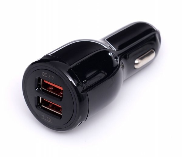 Ładowarka samochodowa  QUICK CHARGE 2 porty USB KD1235