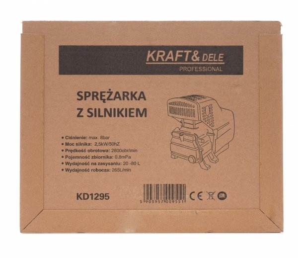 Sprężarka powietrza z silnikiem elektrycznym 265 l/min KD1295