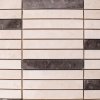 Mozaika z marmuru BEIGE CRYSTALLINO & MOUNT GREY - paski