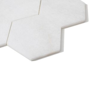 Mozaika Hexagon L z marmuru Bianco Neve 