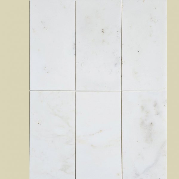 Płytki marmurowe Afyon White, wyk. satynowe, grubość 1 cm