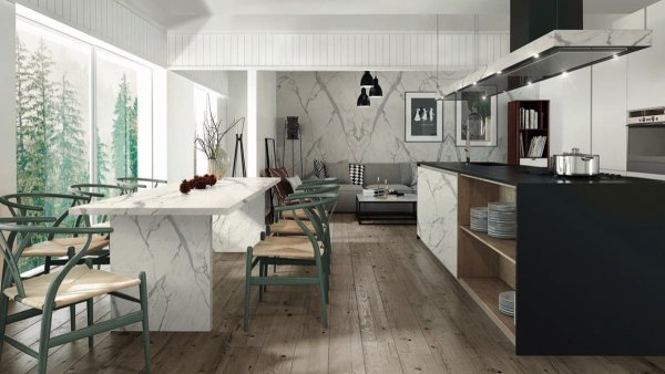 Spiek kwarcowy Statuario Leonardo, wykończenie naturalne, grubość 2 cm