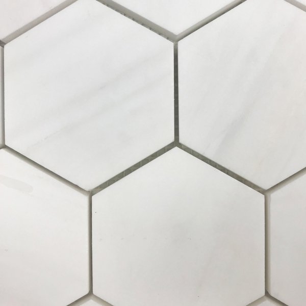 Mozaika hexagon, GLACIER WHITE