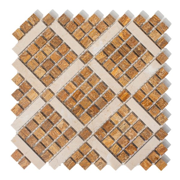Mozaika trawertyn &amp; marmur