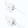 Szybka ładowarka sieciowa GaN USB Typ C PD USB-A QC3.0 65W 3.25A biały