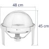 Podgrzewacz do potraw stołowy okrągły na pastę z pokrywą rolltop 5.8 l