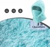 Ciepła kominiarka z futerka zimowa narciarska Arctic Velvet rozmiar M - miętowa