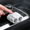 Rozdzielacz samochodowy 2x gniazdo zapalniczki 80W 2x USB-A 3.1A - srebrny