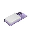 Powerbank magnetyczny 10000 mAh z kablem USB-C 25 cm - biały