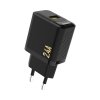 Ładowarka sieciowa 2.4A USB-A - czarna