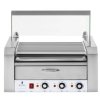 Roller grill rolkowy z osłoną i szufladą grzewczą do bułek 16 parówek HotDog 2200W 230V Royal Catering