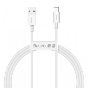 Kabel przewód Superior USB - USB-C 66W 6A 1m - biały