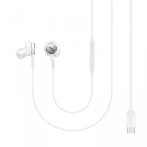 Przewodowe słuchawki dokanałowe AKG złącze USB-C biały