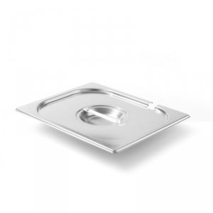 Pokrywka stalowa do GN Kitchen Line z wycięciem na chochlę GN 1/4 - Hendi 806951
