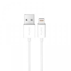 Kabel przewód USB-A - iPhone Lightning TPE 12W 2m - biały