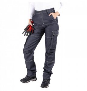 Spodnie robocze damskie jeans-bojówki- 60% bawełna, 40% poliester-FIRI : Rozmiar - 42