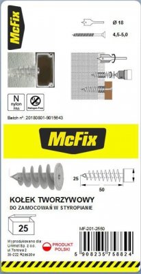 DYBEL DO MOCOWANIA W IZOLACJI 25*50MM NYLON