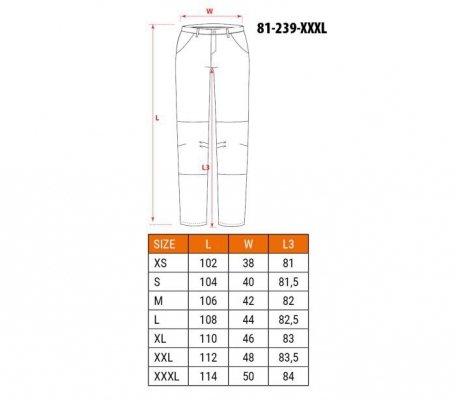 SPODNIE ROBOCZE HD SLIM ODPINANE KIESZENIE ROZMIAR 3XL