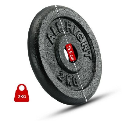 OBCIĄŻENIE ALLRIGHT CZARNE 2KG