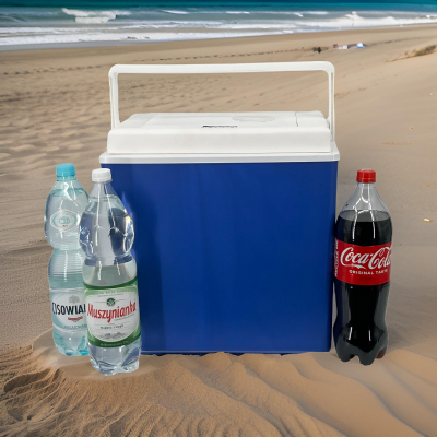 Lodówka samochodowa elektryczna 30L KAMAI ICEGO, zasilanie 12-230V, szara
