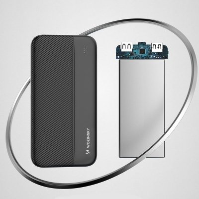 Powerbank Li-Po 10000mAh 2xUSB czarny