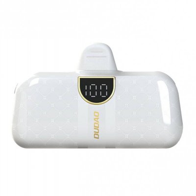 Powerbank mini 5000mAh mini 2x USB-C - biały