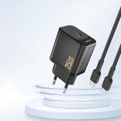 Ładowarka sieciowa 25W GaN USB-C - czarna