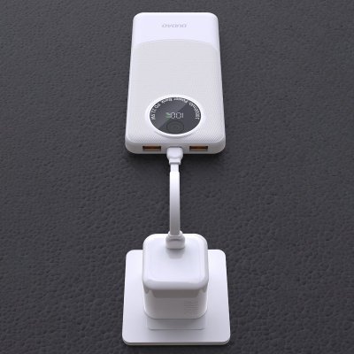Powerbank K12 10000mAh USB-A USB-C PD22.5W - biały