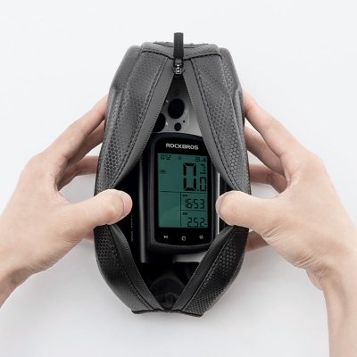 Torba rowerowa usztywniana wodoodporna na ramę 1.4l - czarna