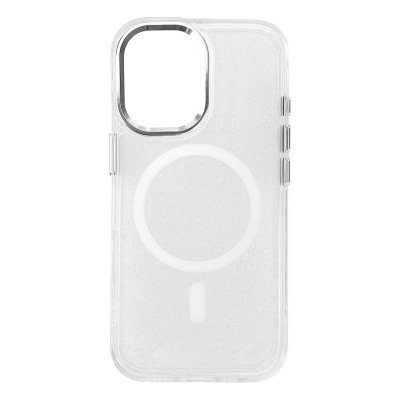 Etui ochronne na Samsung Galaxy S24 FE Glitter Case Mag Safe - przezroczyste z brokatem