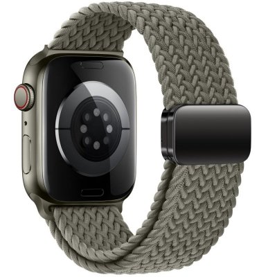 Pasek do Apple Watch 4 / 5 / 6 / 7 / 8 / 9 / SE / Ultra 1 / 2 (42 / 44 / 45 / 49 mm) Nylonmag - zielony