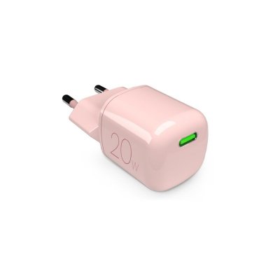Ładowarka sieciowa USB-C GaN 20W - różowa