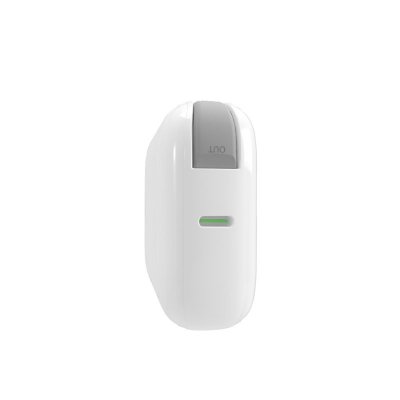 Powerbank 10000mAh USB-A USB-C z wbudowanym kablem - biały