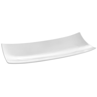 Półmisek dekoracyjny prostokątny taca BARKA 352x146mm biała porcelana - Hendi 785553