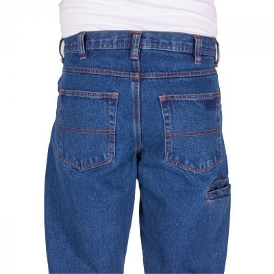 Spodnie robocze jeans do pasa bhp gruby niezniszczalny denim bawełna-FIRI : Rozmiar - W33-L32