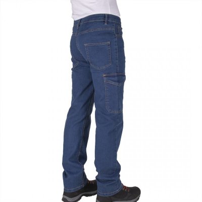 Spodnie robocze elastyczne jeans-duże rozmiary-kolor niebieski-od FIRI : Nazwa własna koloru - Niebieski, Rozmiar - 48