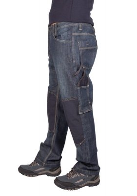 Spodnie robocze jeans męskie z wzmocnieniami -100% bawełna-FIRI : Rozmiar - W30-L32