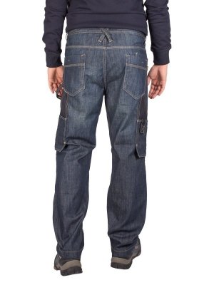 Spodnie robocze jeans męskie z wzmocnieniami -100% bawełna-FIRI : Rozmiar - W38-L34