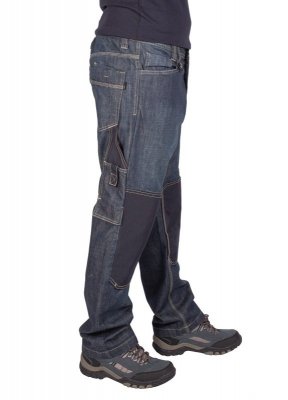 Spodnie robocze jeans męskie z wzmocnieniami -100% bawełna-FIRI : Rozmiar - W40-L36